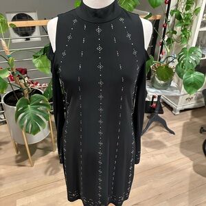 White House Black Market Black Cold Shoulder Dress